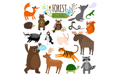 Forest animals set