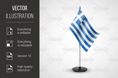 Table flag of Greece