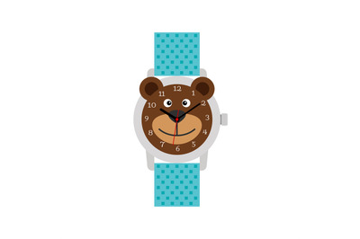 Cute blue bear watch for kids