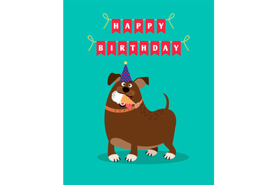 Funny dog and ice cream card