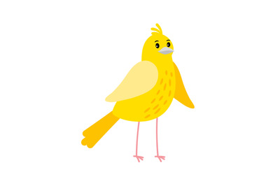 Cute cartoon canary bird icon