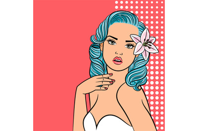 Pop art sexy girl