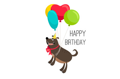 Happy birthday dog card