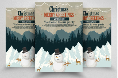 Christmas Greeting Flyer Template