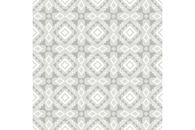 Grey and white ornamental seamless pattern