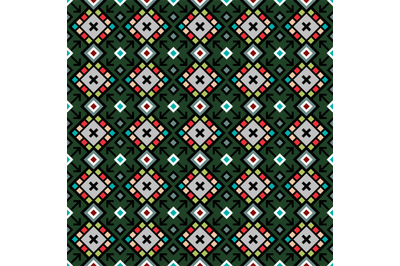 Decorative geometric pattern in green