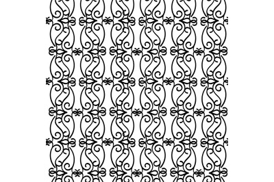 Line black and white swirls pattern