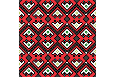 Geometric tribal decotarive pattern in red