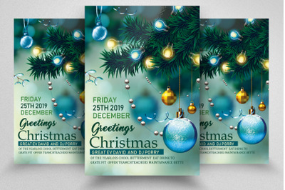 Christmas Greeting Flyer Template