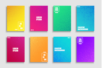 Colorful gradient digital posters