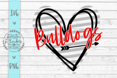Bulldogs Mascot Spirit Design SVG / PNG Digital Cut File