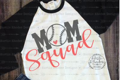 Mom Squad {Baseball Version} SVG / PNG Digital Cut File
