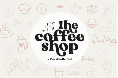 Coffee Shop Doodles - A Dingbats Font