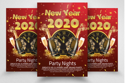 Happy New Year Party Night Flyer