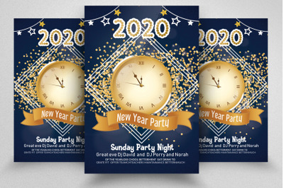 Happy New Party Night Year Flyer