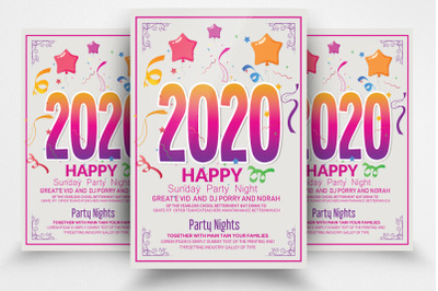 New Year Party Night Flyer Template