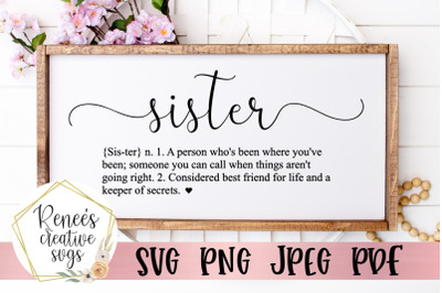 Sister Definition SVG