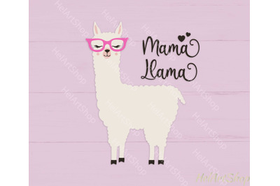 Mama Llama svg, Cute llama svg, Alpaca svg