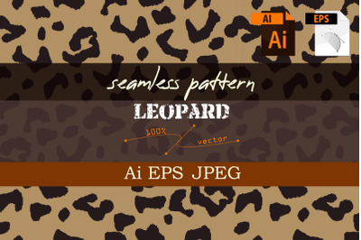 Simple vector seamless leopard pattern
