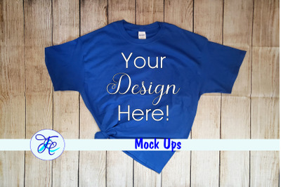 Gildan Royal Blue Mock Up Shirts