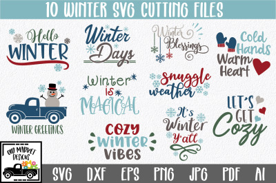 Winter SVG Cut File Bundle