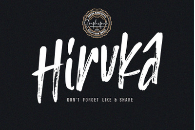 HIRUKA  Handbrushed Font