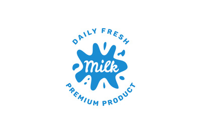 Milk logo vector for your fresh milk product or business.