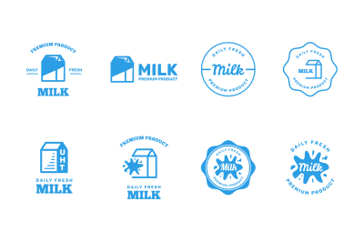 Milk logo vector for your fresh milk product or business.