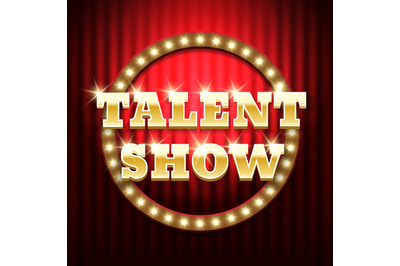 Talent Show Golden Sign