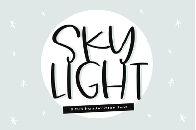 Sky Light - A Cute and Quirky Handwritten Font