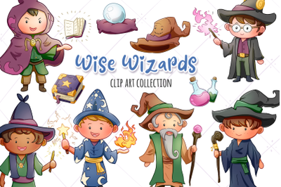 Wise Wizards Clip Art Collection
