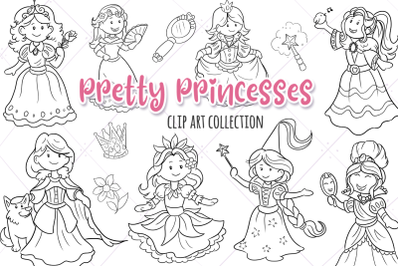 Pretty Princess Digital Stamps