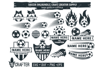 soccer ball craft creator svg bundle