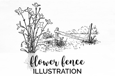 Flowers Black and White Clipart