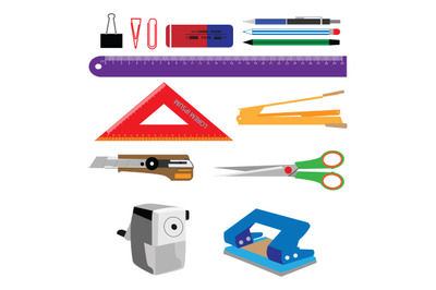 office tools simple vector illustration