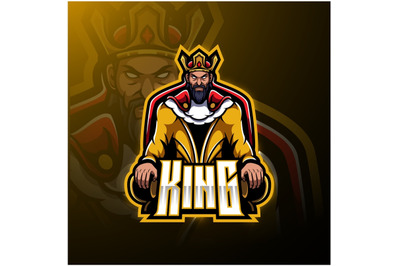 The King esport mascot logo design