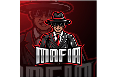 Mafia esport mascot logo gaming design