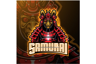 Samurai warrior mascot logo design