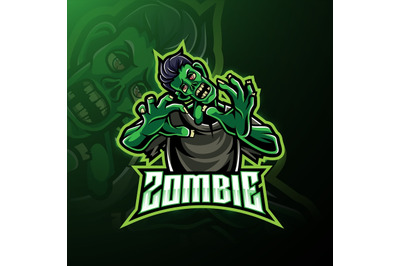 Zombie undead mascot logo design