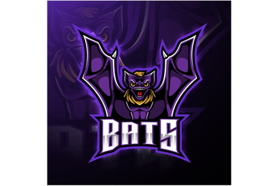 Bat mascot sport logo design