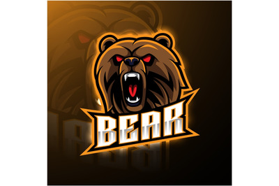 Bear head mascot logo design