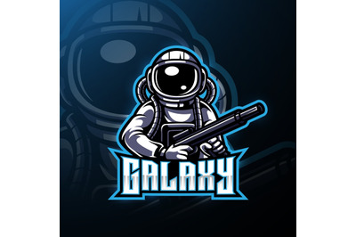 Galaxy astronaut esport mascot logo