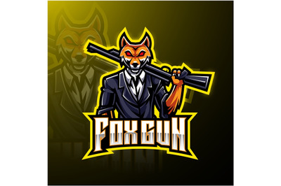 Fox gun esport logo design