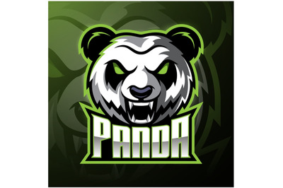 Panda head mascot logo design