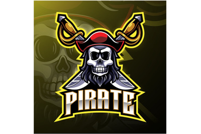 Pirates mascot gaming logo design