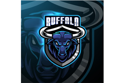 Buffalo head mascot logo design