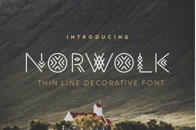 Norwolk - Thin Line Decorative Font