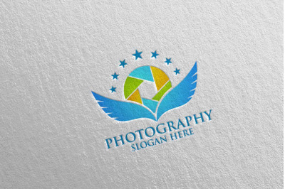 Fly Wing Camera Photography Logo 91