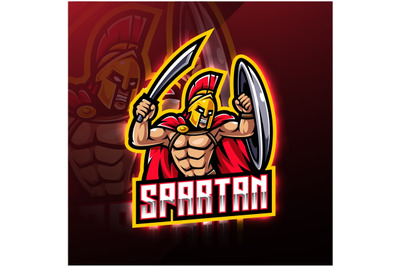 Spartan esport mascot logo design