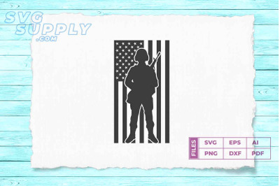 soldier silhouette png american flag11